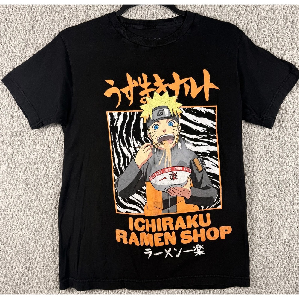 Naruto Shippuden Ichiraku Ramen Shop T-Shirt S Black Anime Manga Graphic Tee M30